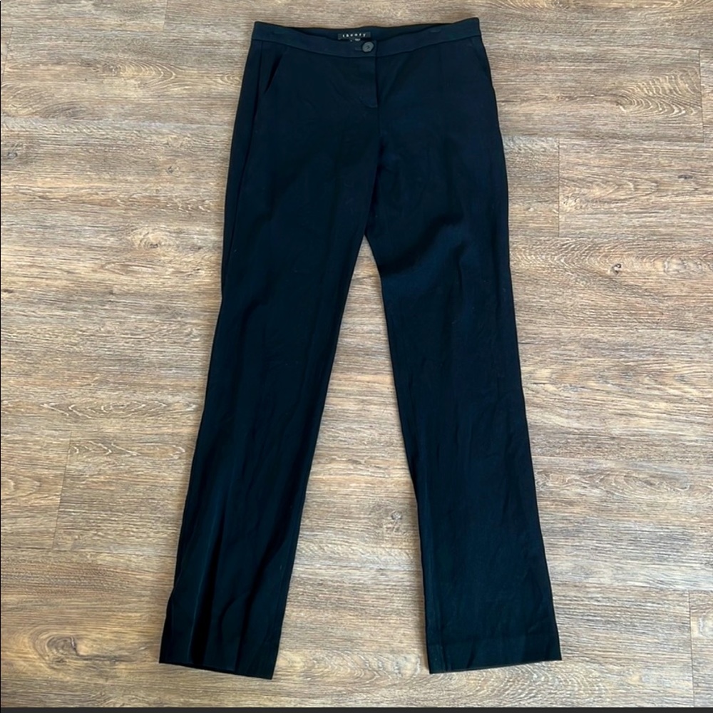 Black THEORY Wool boot cut dress pants slacks trousers work pants